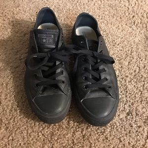 Black leather converse